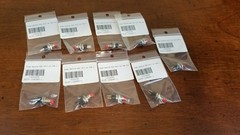 PUSH SWITCH MOM 1P1T NC THR SOL 7MM RED CAP – 10$ LOT OF 9 NEW