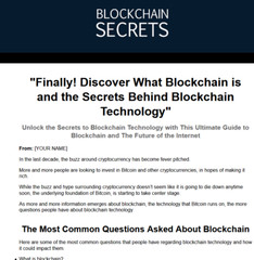 Blockchain Secrets Website For Sale