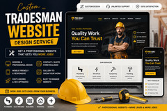 Custom Tradesman Website Design | Plumber Electrician Builder Business Website S