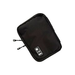 Storage Bag Mobile Phone Data Cable Portable Large Mesh Pocket Two-Way Zipper