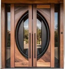 Residential front door ideas, 2 panel plank cherry, mohogany and more designs