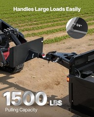 1/4″ Skid Steer Mount Plate 2″ Receiver Hitch 1500lbs Heavy Duty Steel