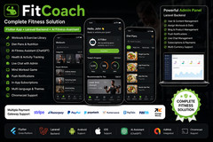 FitCoach – Fitness Flutter App | AI Fitness Assistant | Android + iOS | Laravel