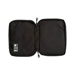 Storage Bag Mobile Phone Data Cable Portable Large Mesh Pocket Two-Way Zipper