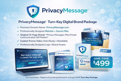 PrivacyMessage™ Turn-Key Brand Website + PrivacyMessage.com Domain Name Package