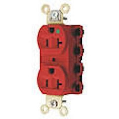 Heavy Use Hospital Grade, Receptacle, Red, No Tamper Resistant duplex new