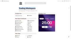 Comprehensive Trading Workspace Template for Notion – Track, Analyze, Optimize