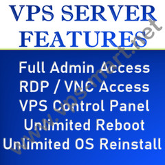 Windows / Linux – VPS Server / RDP Server / VPS Hosting – 8GB RAM + 300GB HDD