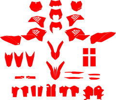 KTM EXC 2008 2009 2010 2011 ALL MODELS plantilla vector a escala real 1:1
