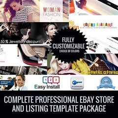 Ebay store and Listing Template design, auctiva, inkfrog, Vintage DESIGN