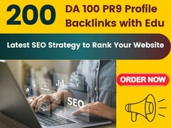 200 Powerful Unique Domain High DA 80-100 and PR9 SEO Profile backlinks