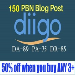 150 PBN Diigo Web 2.0 Dofollow Backlinks DA-89 PA-75 DR-85
