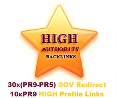30 GOV Backlinks PR9-PR5 Baclinks + 10xPR9 Profile Backlinks . Traffic, SEO !