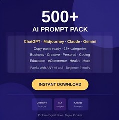 Ultimate AI Prompt Bundle 2026 | 500+ ChatGPT, Midjourney & Claude Prompts