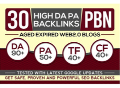30 PBN Backlinks , High Da Pa Aged Domains Posts ! Quality SEO .