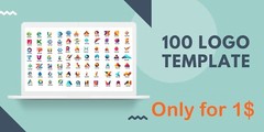 100 Exclusive Logo Templates for 1$