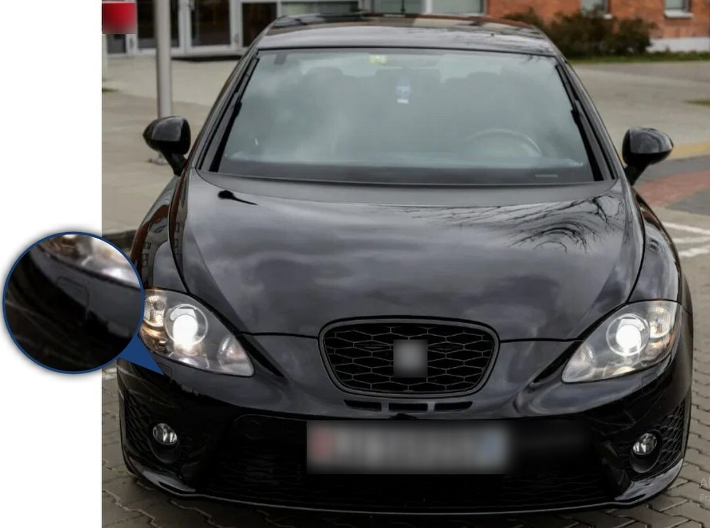 FIT TO SEAT LEON FR II CUPRA FL FRONT WASHER HEADLIGHT NOZZLE COVER BUMPER R