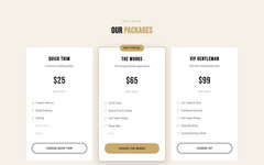 Barbershop Website Template – Professional HTML Landing Page – Dark – Responsive