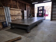 Heavy Duty Machined Steel Test Table. 8′ x24′ x2′ High.  Excellent condition.